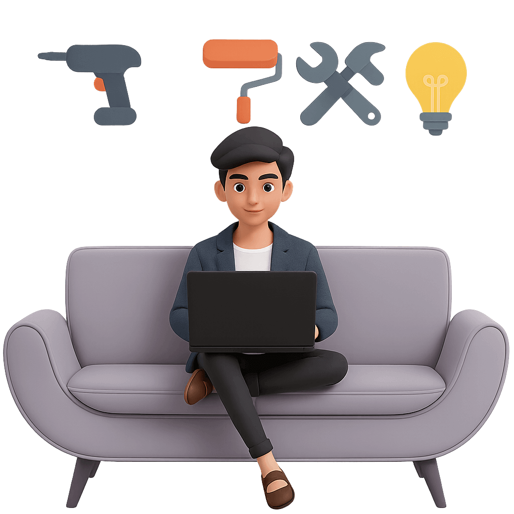 faq boy with logos